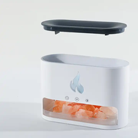 Décoration de la maison usb lampe de table de bureau atmosphère simulée effet de flamme humidificateur d'air avec veilleuse