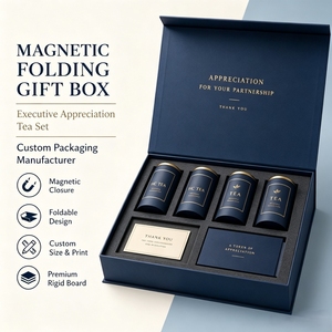 Boîte cadeau magnétique, emballage d'entreprise, logo personnalisé pour les coffrets cadeaux d'entreprise, kits de bienvenue pour les employés et promotions commerciales - Product Image 1