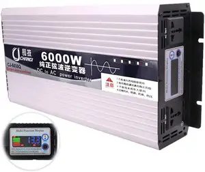 LNLN 6000W saf sinüs dalga invertör, 12V 110V, güç gerilim trafosu, LCD ekran, pil ile pil, çoklu koruma