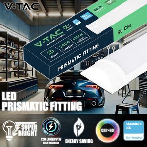 Luminaria <span class=keywords><strong>LED</strong></span> Rectangular V-TAC de <span class=keywords><strong>60</strong></span> <span class=keywords><strong>cm</strong></span> y 20 W con Chip Samsung, 2400 Lúmenes, IP20, para Montaje Empotrado en Pared, Garaje o Tienda, Luz Fría - Product Image 2