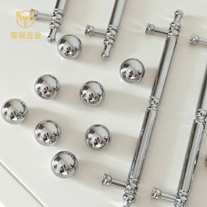 French Style Brass Cabinet Handles Bow Shape Round Durable For Cabinet Doors Modular Installation Part Number 6826 - Product Image 4