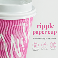 Gobelet en papier ondulé Kraft moderne, de qualité supérieure, résistant aux hautes températures, avec support fiable, pour café, torréfaction, petit-déjeuner et plats à emporter