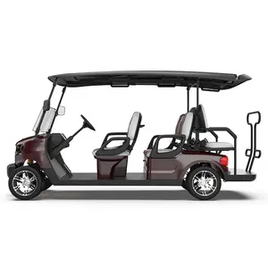 Buggy de Golf eléctrico, nuevo diseño, 6 asientos, calle personalizada, coches de Golf eléctricos para la venta, carrito de Golf todoterreno