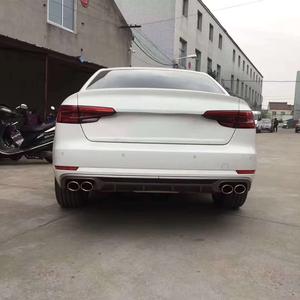 Difusor Trasero Negro Brillante con Salidas de Escape para Audi <span class=keywords><strong>A4</strong></span> B9 2017-2019 Facelift, Estilo RS4 de Alta Calidad, Línea S/NON-S - Product Image 2