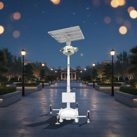 Tour de surveillance CCTV télescopique solaire de haute qualité avec système de caméra de sécurité 4G pour l'extérieur