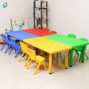 Pre đồ nội thất Trường Mẫu Giáo có thể điều chỉnh trẻ em bàn trẻ em hình chữ nhật bảng với ghế - Product Image 2