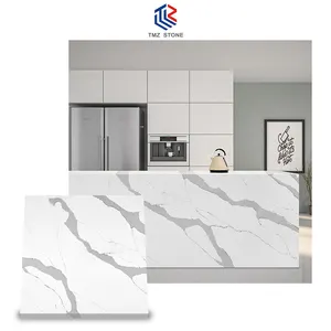 TMZ OEM/ODM Style moderne grandes plaques série calacata Surface solide pierre artificielle Quartz comptoir pour la décoration de la maison