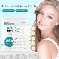 Patchs anti-boutons ronds décoratifs, multi-tailles, autocollants hydrocolloïdes imperméables pour le visage, 260 pièces, vente en gros