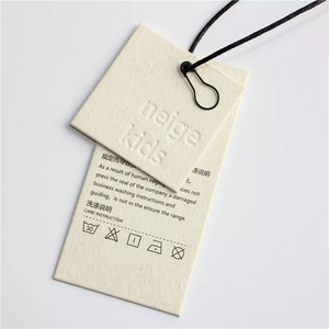 Custom Embossed Hang Tag - Luxury Fashion Apparel Artistic Texture Brand Label for Bags, Clothing, Shoes, and Hats - Product Image 1