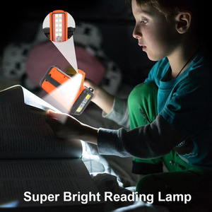 Gran oferta, Radio portátil de supervivencia de emergencia de 20000mAh con altavoz SOS y linterna de 3 modos, lámpara de lectura con manivela para uso doméstico - Product Image 3