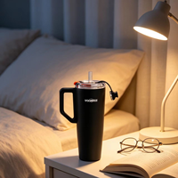 Mug de voyage en acier de qualité alimentaire, corps monobloc thermoformé, double paroi isolée sous vide, isolation thermique