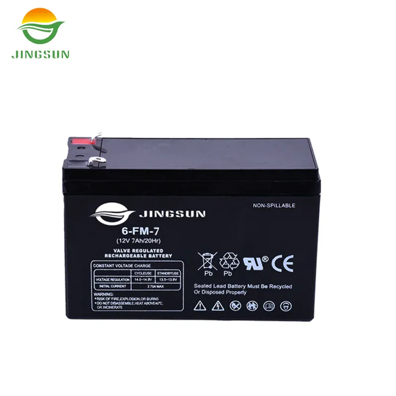 Jingsun batterie plomb-acide agm de haute qualité sécurité et aucune fuite 12v 7ah batterie agm pour appareils ménagers stock disponible