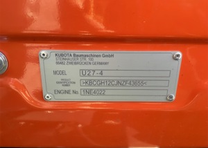 Mini-excavatrice hydraulique sur chenilles d'occasion 2022 U27-4, faible nombre d'heures, pelle compacte, équipement de construction à vendre aux États-Unis, au Canada et en Europe - Product Image 6