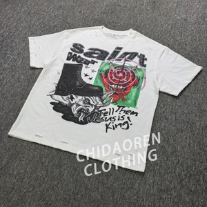 Tùy Chỉnh In Logo Heavyweight Thời Trang Dạo Phố Thạch Thiết Kế Tee Quá Khổ Đồ Họa Người Đàn Ông Của T-Shirts - Product Image 3