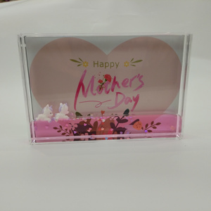 <span class=keywords><strong>Marco</strong></span> de Fotos Acrílico Líquido Premium Personalizado para el Día de la Madre con Purpurina Flotante para Decoración del Hogar, Regalo de Recuerdo Festivo - Product Image 3