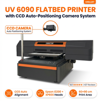 Vigojet VJ6090 UV-LED-Drucker mit XP600 I3200 Lackierungsfunktion, Zylinder-Rotationsdruck für Acryl, Holz, Metall, Glas, Leder