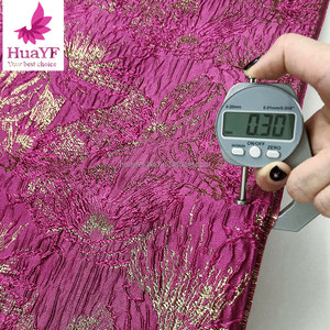 Français Fushia <span class=keywords><strong>rose</strong></span> mélange or couleur Organza <span class=keywords><strong>brocart</strong></span> dentelle <span class=keywords><strong>tissu</strong></span> 2024 haute qualité Jacquard Tulle tissus pour robes de soirée - Product Image 6