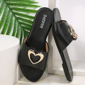 Sandalias de <span class=keywords><strong>Mujer</strong></span> Elegantes y Cómodas con Punta Redonda y Diseño Slip-on, Parte Superior de PU, Sandalias Versátiles con Hebilla Metálica - Product Image 3