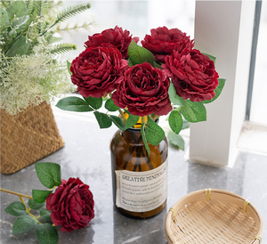 Rose artificielle pivoine enveloppée à tête unique, style occidental, pour la décoration intérieure et les bouquets de mariage, vente en gros, exquise - Product Image 6
