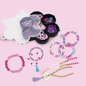 Perles artisanales pour enfants, <span class=keywords><strong>kit</strong></span> <span class=keywords><strong>de</strong></span> fabrication <span class=keywords><strong>de</strong></span> collier, <span class=keywords><strong>de</strong></span> <span class=keywords><strong>bracelet</strong></span>, <span class=keywords><strong>de</strong></span> perles pour petites filles - Product Image 1