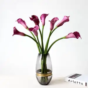 Decorative centerpiece Flowers Flores Artificiales Wedding Centerpieces Calla Stem Real Touch