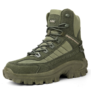 Chaussures de randonnée TSB35 Marron Vert Désert Qualité Garantie Personnalisée Chaussures de randonnée montantes en cuir pour l'extérieur - Product Image 3