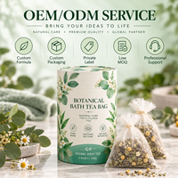 Sachet de bain botanique premium, mélange d'herbes et de fleurs séchées naturelles (Rose, Lavande, Camomille) pour bain relaxant à domicile, vente en gros