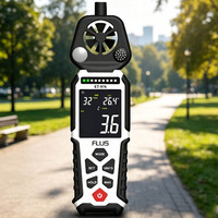 Kit de Medición Ambiental Multifuncional 5 en 1 para Luxómetro, Medidor de Decibelios, Termómetro, Higrómetro y Anemómetro