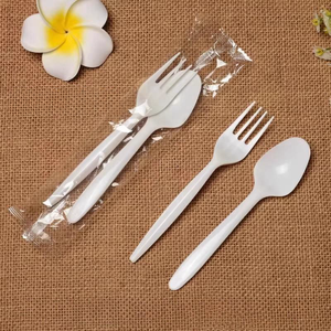 Dao dùng một lần, nĩa và muỗng Bộ đồ ăn phương Tây nhựa thương mại bánh pizza cắt bít tết dao và nĩa đặt bánh ngã ba - Product Image 4