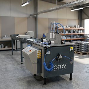 Máquina de Corte de Perfiles de Aluminio y Acero Inoxidable de Cabezal Único Totalmente Automática AMV Engineering con Unidad DRO de Fácil Operación para Puertas - Product Image 4