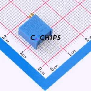 ตัวต้านทาน/โพเทนชิโอมิเตอร์แบบปรับได้สำหรับ3296W-105ผ่านชิ้นส่วนรู (THT)-3P, ตัวต้านทาน9.5x4.8มม. 10% 1mOhm 500 250mw ppm. - Product Image 1