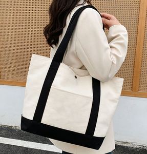 Women's Eco-Friendly <b>Canvas</b> Tote <b>Bag</b> with Zipper Closure Reusable Custom Logo Design <b>Large</b> Capacity Tote <b>Bag</b> - Product Image 3