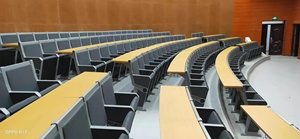 Escritorio y silla plegables para estudiantes, escalera para el aula universitaria, silla para asientos de salón de conferencias con mesa de escritura - Product Image 5