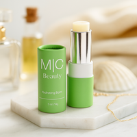 Emballage de tube cylindrique en papier kraft pour gloss à lèvres imprimé sur mesure, tube de déodorant en carton écologique à visser, baume à lèvres