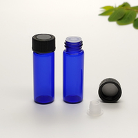 Offre Spéciale – Flacons en Verre Transparent, Ambré ou Bleu Cobalt de 1, 2 et 4 Drams avec Bouchon à Vis en Plastique et Couvercle Conique en Polyéthylène