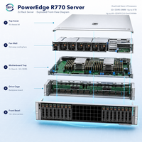 Nouveau PowerEdge R770 2026 avec 2 processeurs Intel Xeon de 6e génération, DDR5 DIMM 6400 MT/s, 1500W, garantie de 3 ans