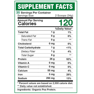 Proteína de Guisante <span class=keywords><strong>Sin</strong></span> Sabor, 20 Gramos de Proteína Vegetal <span class=keywords><strong>Sin</strong></span> <span class=keywords><strong>Edulcorantes</strong></span> Artificiales, <span class=keywords><strong>Sin</strong></span> Lácteos, <span class=keywords><strong>Sin</strong></span> OMG, Proteína de Guisante en Polvo - Product Image 2
