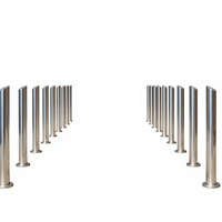 Bolardo de Tráfico de Acero Inoxidable SS304, Barrera Reflectante Diamantada IP67 Impermeable para Carreteras y Vías Urbanas