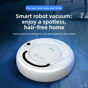 Venta al por mayor <span class=keywords><strong>de</strong></span> fábrica: Robot aspirador inteligente 3 en 1 con cepillo y succión, caja <span class=keywords><strong>de</strong></span> polvo <span class=keywords><strong>de</strong></span> 400 ml, electrodoméstico recargable para el hogar, regalo. - Product Image 2