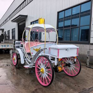 Chariot de luxe royal à chevaux, électrique, avec éclairage LED, taille réelle, pour 4 à 6 personnes, idéal pour les mariages - Product Image 4