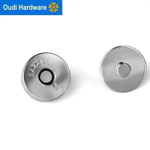 18*4mm Magnetic Button Bag Custom Logo Metal Button Handbag Magnet Button