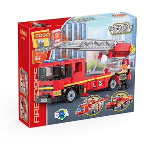 Cogo טרנספורמציה יצירתית אש לחימה בניין בלוקים צעצוע 369 pcs diy בניין צעצועי בלוק - Product Image 5