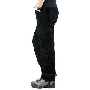 Vente en gros de pantalons pour hommes, salopette ample à grandes poches, sports d'extérieur, <span class=keywords><strong>jogging</strong></span>, pantalons de travail tactiques décontractés en coton à <span class=keywords><strong>taille</strong></span> élastique - Product Image 5