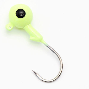 Cabezas de jig profesionales redondas con ojos 3D pintados, anzuelos de plomo, paquete de 4 señuelos de jigging para pesca de lubina, crappie, trucha y lucioperca - Product Image 2