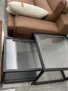 Hiện đại tối giản vuông Bàn cà phê sang trọng kính ánh sáng cho căn hộ nhỏ sống Internet phổ biến Ins phong cách changhong bảng - Product Image 6