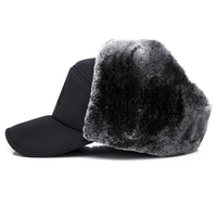 2025 mode noir oreillette épaissi hiver trappeur chapeau hiver extérieur femmes homme chaud casquette de Baseball