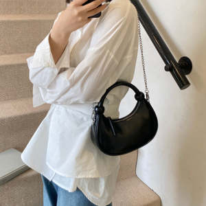 Mini bolso de hombro curvo de cuero PU para mujer, nuevo bolso de mano para mujer - Product Image 3