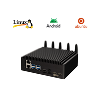 Rockchip 3568 Multi LAN USB AI Edge Computing Box Ordinateur GPIO 8 Carte sans ventilateur Mini PC industriel avec algorithme préinstallé