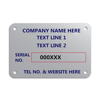 Etiquetas Personalizadas para Equipos, Etiquetas de Aluminio Anodizado con Código de Barras, Números de Serie Metálicos, Etiquetas de Número de Serie Escaneables