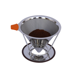 Filtre à <span class=keywords><strong>café</strong></span> permanent réutilisable en acier inoxydable pour cafetière à filtre manuelle de style Chemex Hario V60 - Product Image 3